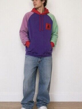 Teddy Fresh Colorblock  Pullover Hoodie SZ 2XL